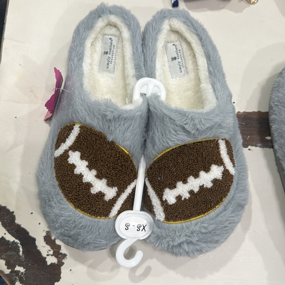 SIMPLY SOUTHERN WOMEN'S FOOTBALL BUNNY SLIPPERS NWT - Picture 1 of 8